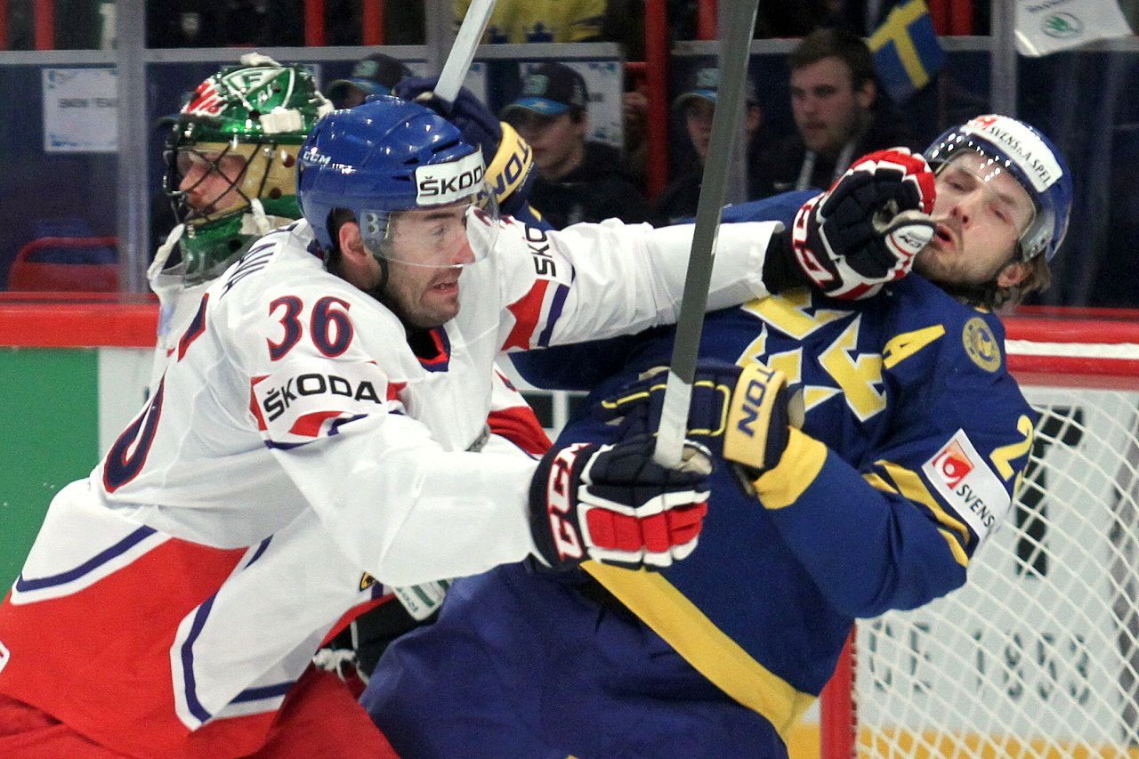 MS v hokeji 2013, Česko - Švédsko: Petr Čáslava - Niklas Persson
