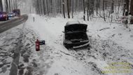hasiči sníh nehoda