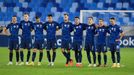 Soccer Football - Euro 2020 Qualification Play off - Slovakia v Republic of Ireland - Tehelne pole, Bratislava, Slovakia - October 8, 2020. Slovakia players line up durin