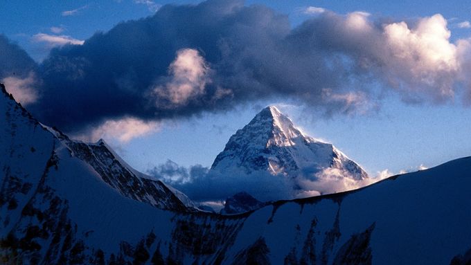 Takhle si zvěčnil horu K2 Radek Jaroš, který se na její vrchol podíval po čtyřech neúspěšných předchozích pokusech v roce 2014.