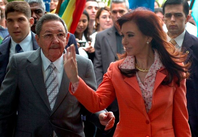 Cristina Kirchnerová a Raúl Castro