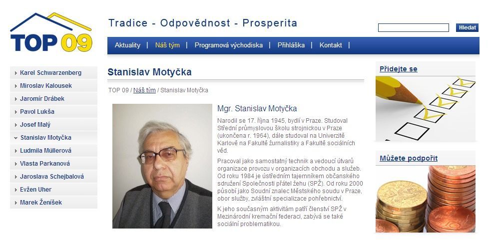 Top 09: Stanislav Motyčka
