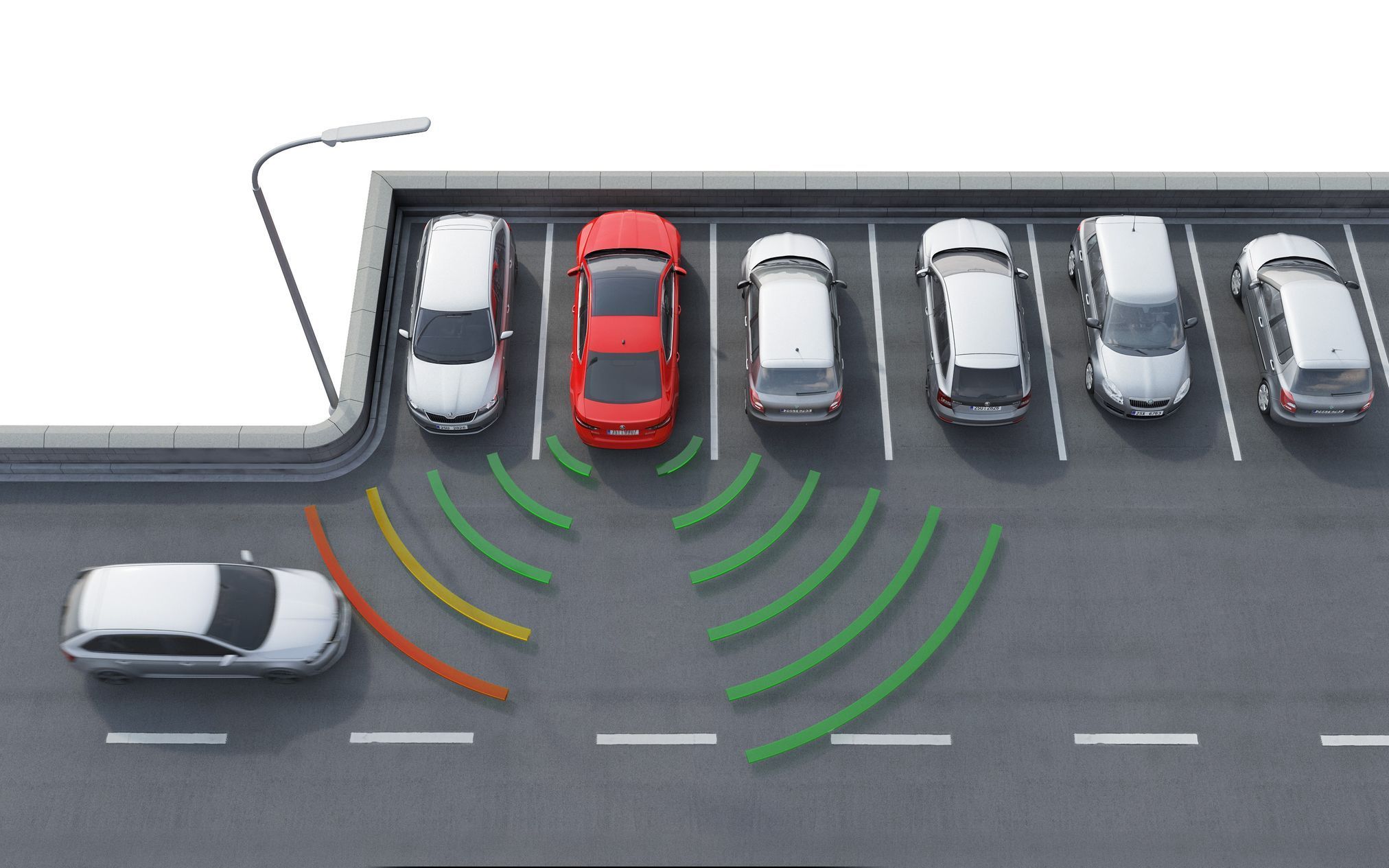Asistenční systémy Škoda Superb - Rear Traffic Allert