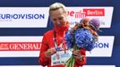 Eva Vrabcová-Nývltová s bronzem z maratonu na ME v atletice v Berlíně 2018.