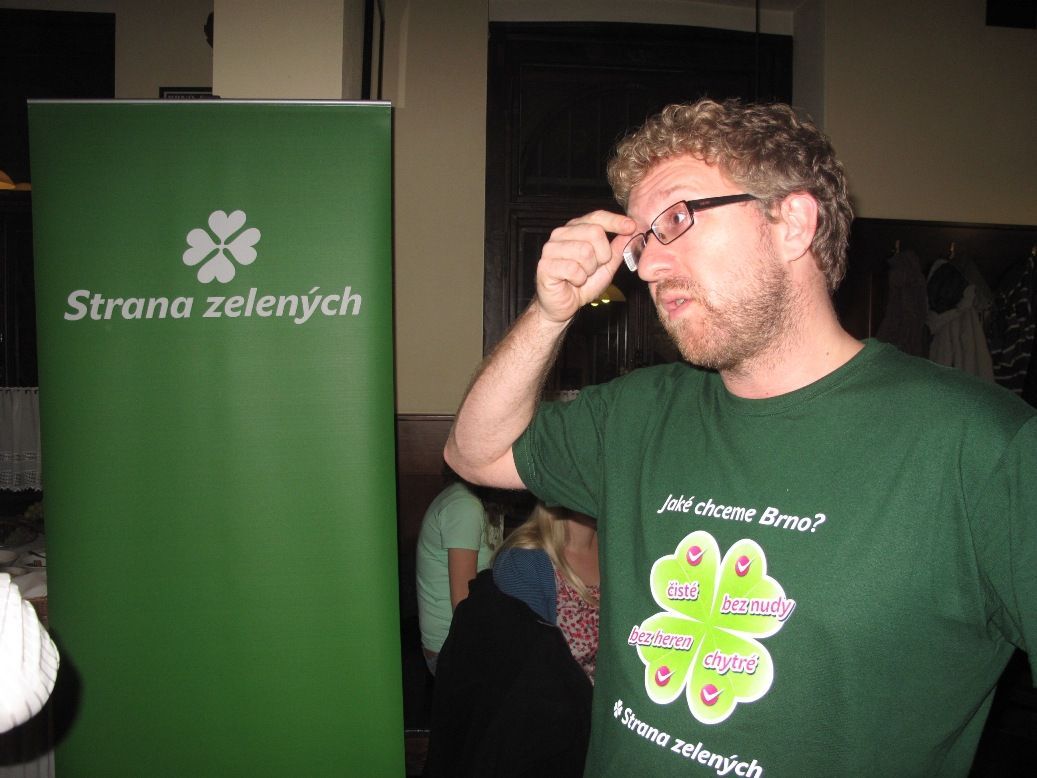 Volební štáb zelených v Brně