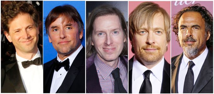 Adepti na Oscara za Nejlepší režii: Bennett Miller, Richard Linklater, Wes Anderson, Morten Tyldum a Alejandro González Iňárritu.