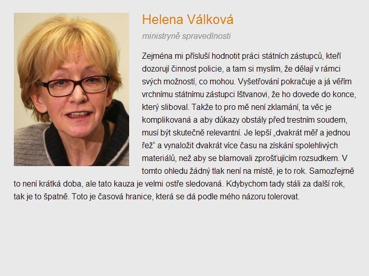 Anketa - kauza Jany Nagyové - rok od zásahu na Úřadu vlády