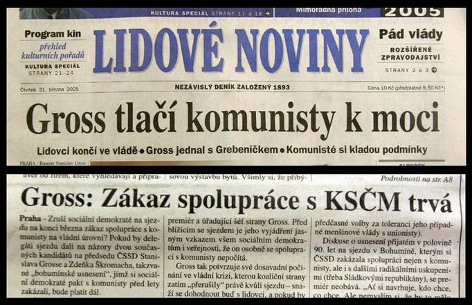 Lidové noviny, 31.3.2005 MfDNES, 12.3.2005