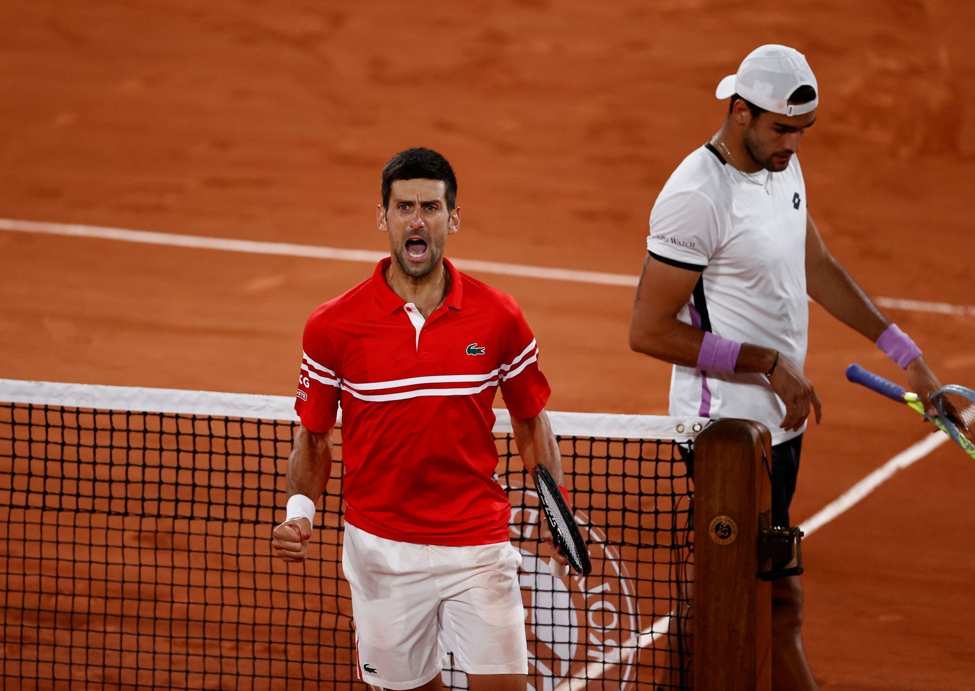 French Open 2021, čtvrtfinále (Novak Djokovič, Matteo Berrettini)