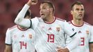 Soccer Football - UEFA Nations League - League B - Group 3 - Serbia v Hungary - Rajko Mitic Stadium, Belgrade, Serbia - October 11, 2020  Hungary's Norbert Konyves celebr