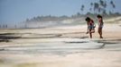 Ropná skvrna na severovýchodním pobřeží Brazílie.