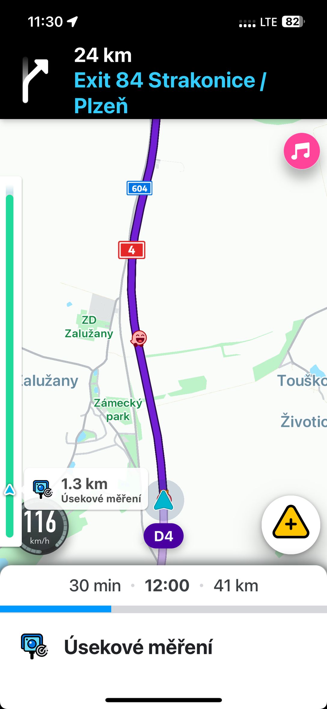 Dálnice D4 a měření rychlosti