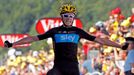 Britský cyklista Christopher Froome během sedmé etapy Tour de France 2012.