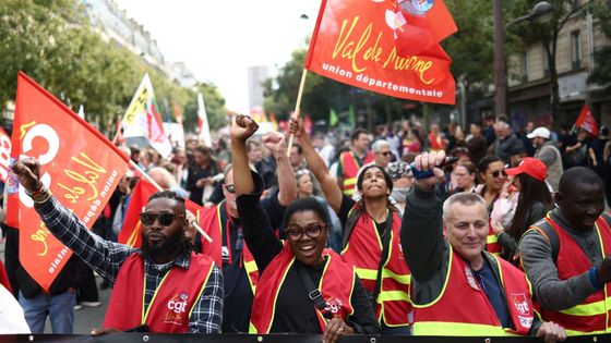 Strikes and anti-government protests called by French unions in France