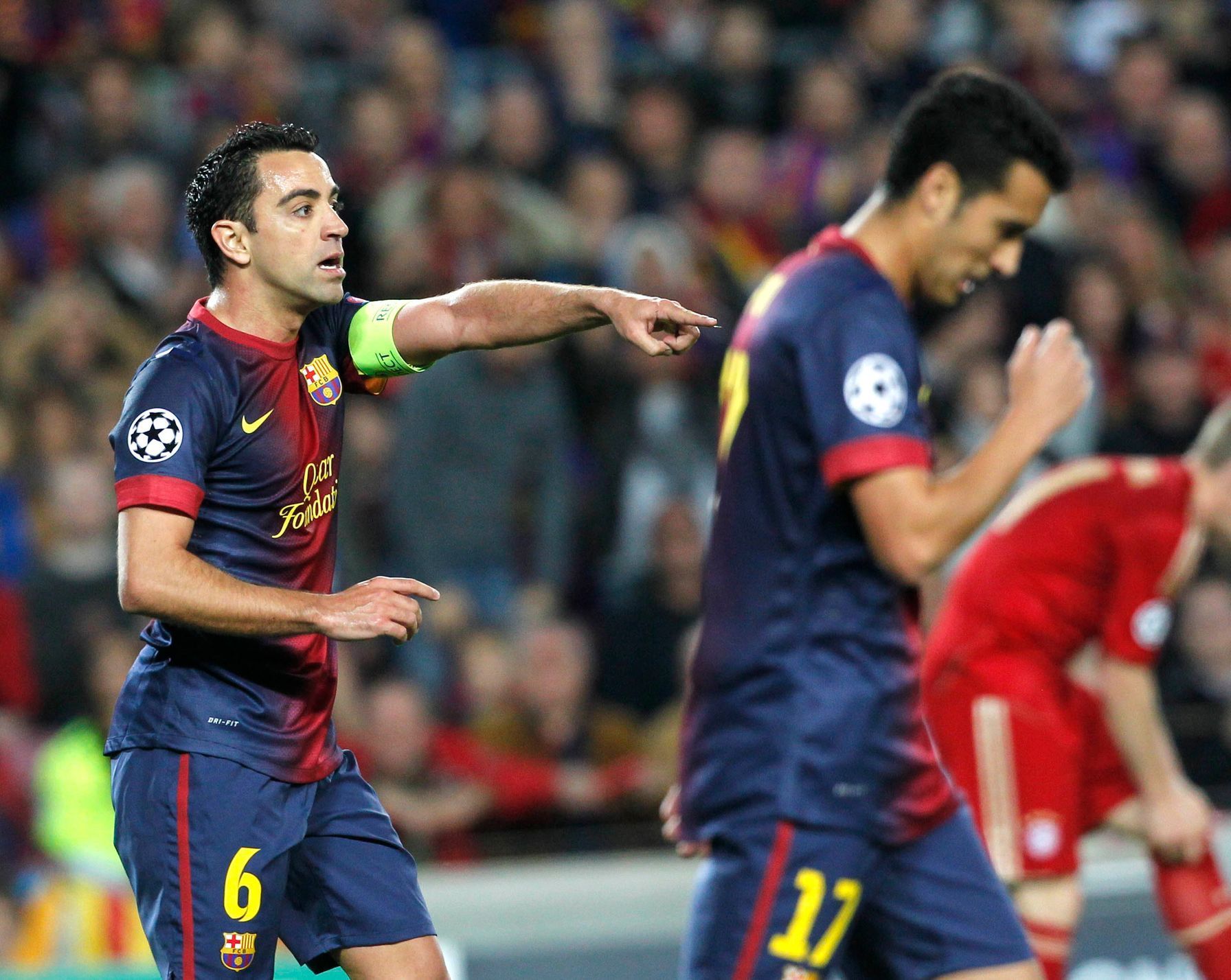 Fotbal, Liga mistrů, Barcelona - Bayern Mnichov:  Xavi Hernandez