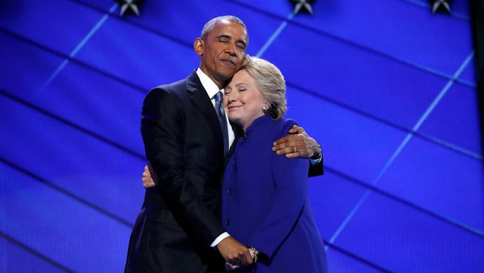 Barack Obama a Hillary Clinton.