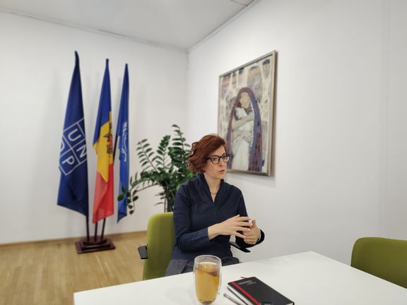 Stálá zástupkyně UNDP, tj. Rozvojového programu OSN, v Moldavsku Daniela Gaspariková. Kišiněv, Moldavsko, 27. září 2025.