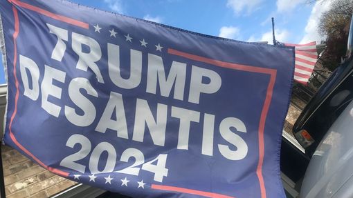 "Dream Ticket" republikánů v Pensylvánii do voleb 2024. Donald Trump jako prezident a současný guvernér Floridy Ron DeSantis jako viceprezident.