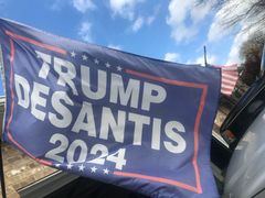 "Dream Ticket" republikánů v Pensylvánii do voleb 2024. Donald Trump jako prezident a současný guvernér Floridy Ron DeSantis jako viceprezident.