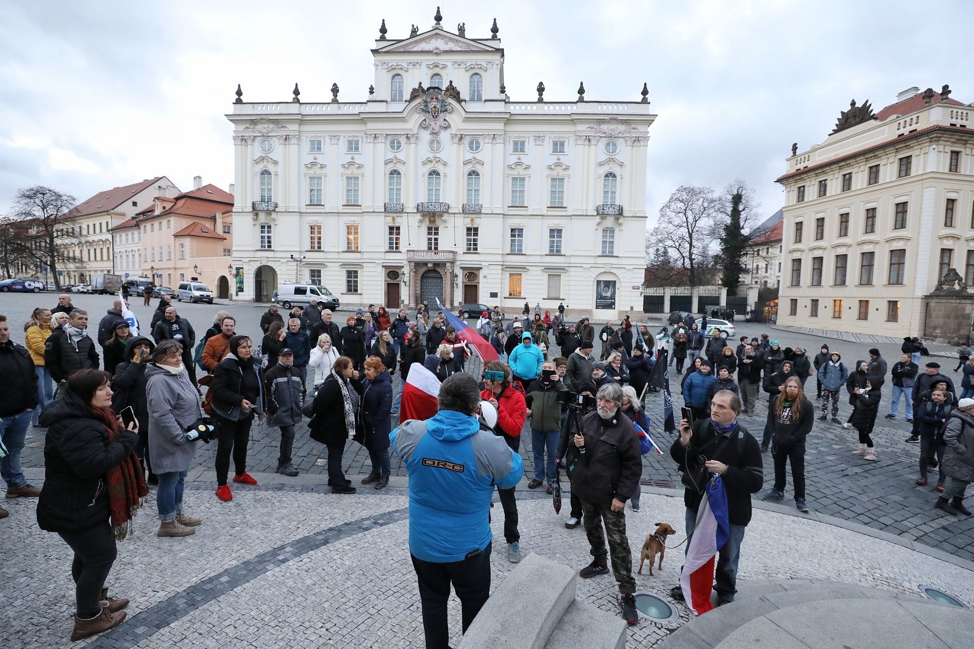 demonstrace Pražský hrad, 22. 11. 2021