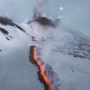 Etna, sopka, erupce, sníh, láva, Zahraničí, Itálie