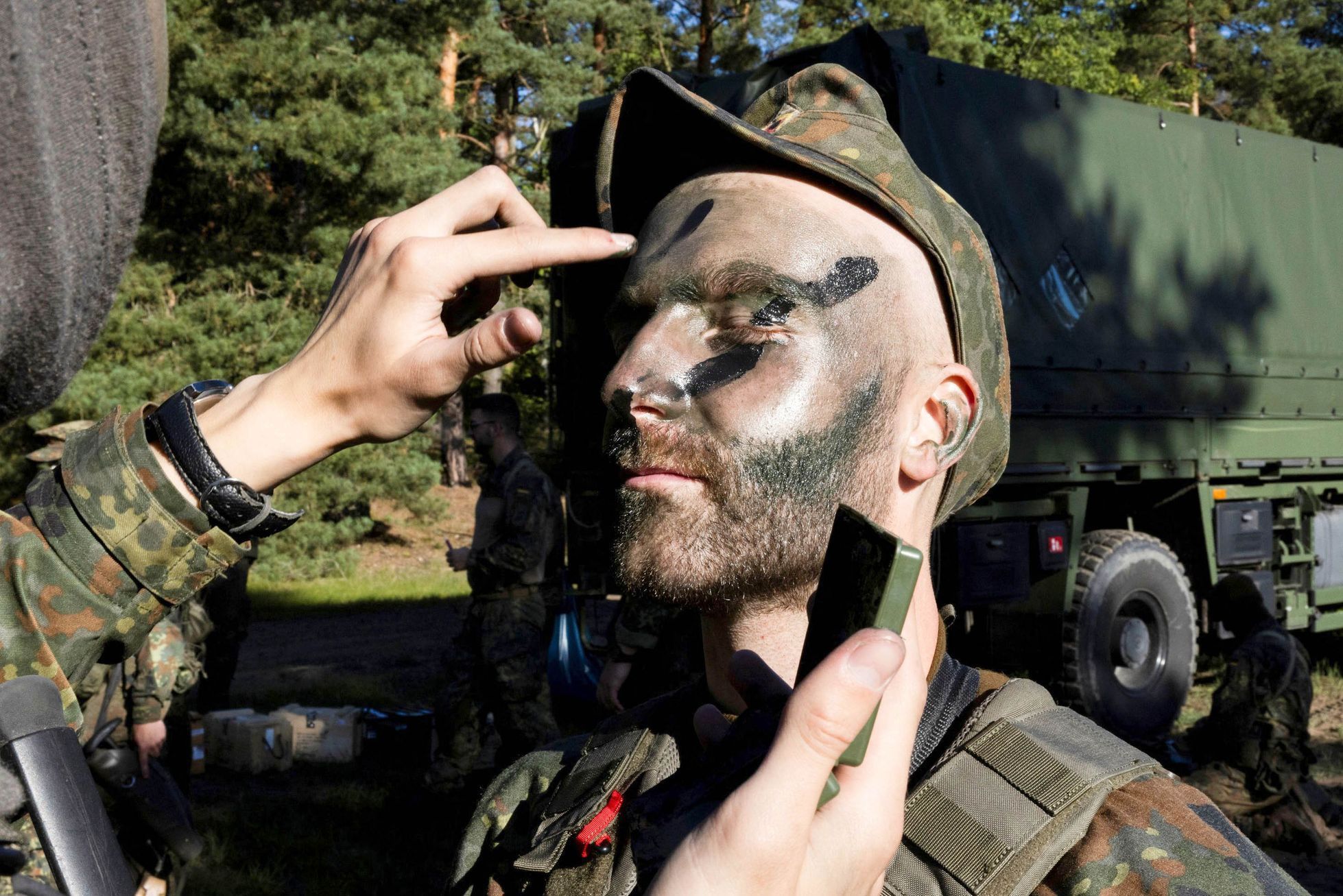 Německo, Bundeswehr, výcvik, pěchota, branci, armáda