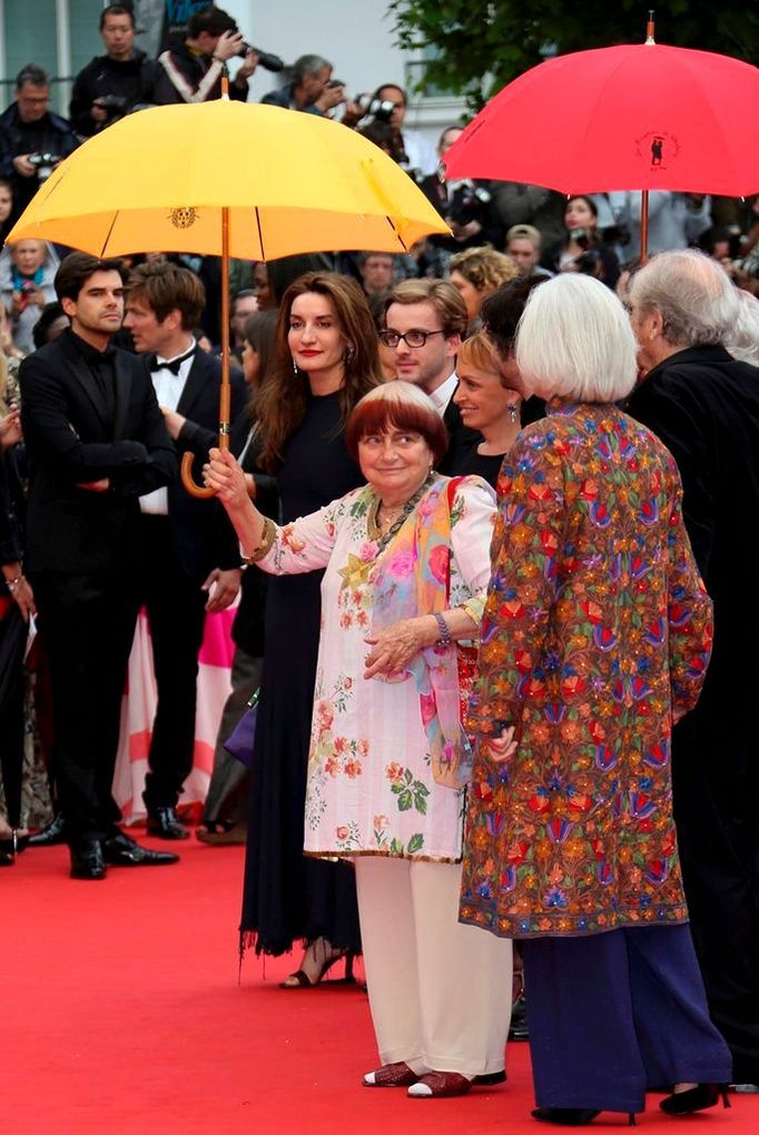 Agnes Varda (C), President of the Camera d'Or Jury