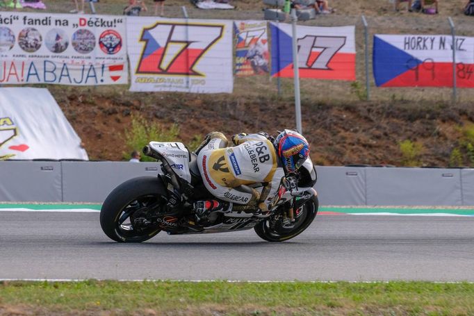 Karel Abraham na Ducati v závodě MotoGP v Brně 2018.