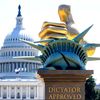 USA, Washington, Donald Trump, Jeffrey Epstein, socha, instalace, The Secret Handshake, odstranění,