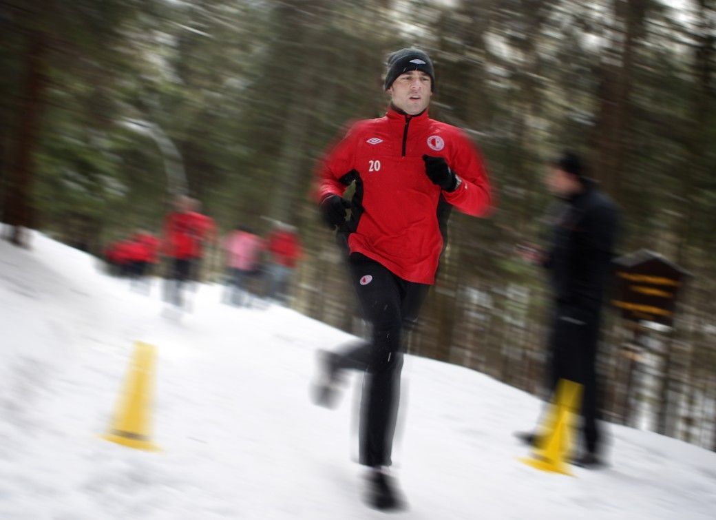 Zimní příprava fotbalistů Slavie