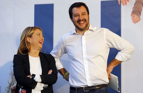 Meloniová a Matteo Salvini.