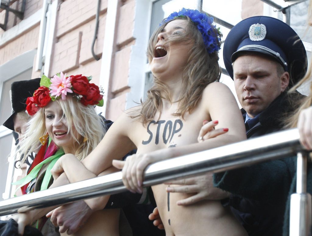 Ukrajina - nahý protest