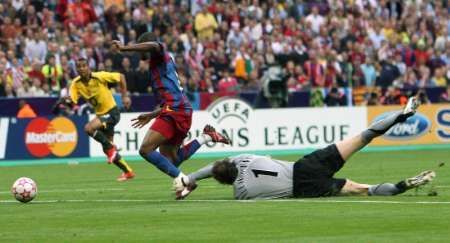 Barcelona - Arsenal: Eto'o a Lehmann