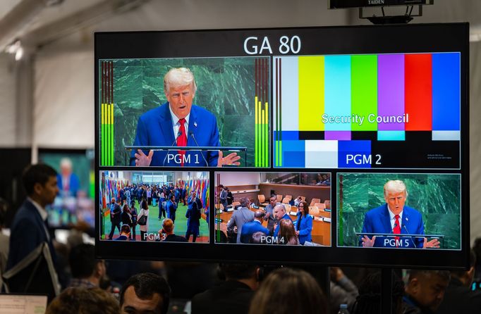 Prezident Donald Trump přednesl svůj projev na Valném shromáždění OSN v úterý odpoledne.