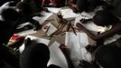 Children draw during visit by UN peacekeeping engineers from Japanese GSDF at CCC Centre for girls in Juba capital of South Sudan