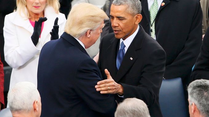 Donald Trump a Barack Obama při Trumpově inauguraci v lednu 2017.