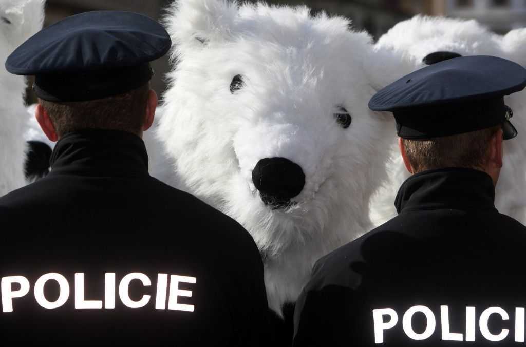 Demonstrace ledních medvědů