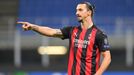 Zlatan Ibrahimovic v zápase Evropské ligy AC Milán  Sparta Praha