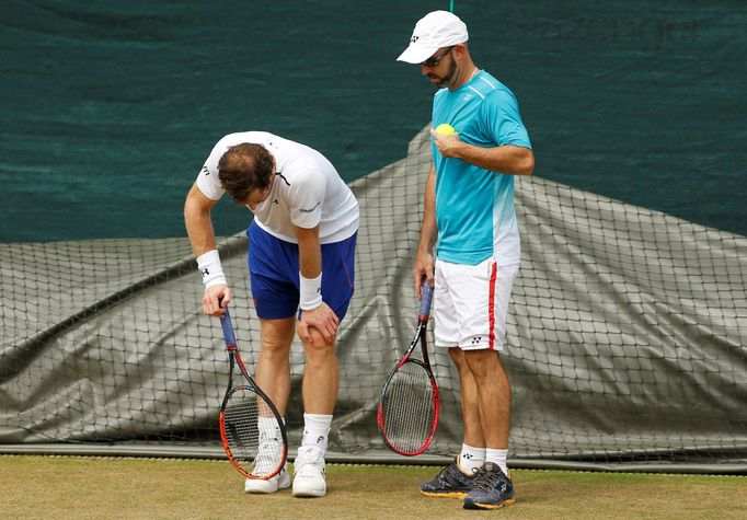 Wimbledon 2017: Andy Murary při tréninku