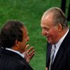 Zápas si nenechal ujít ani španělský král Juan Carlos s Michelem Platinim