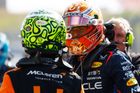 Lando Norris a Max Verstappen