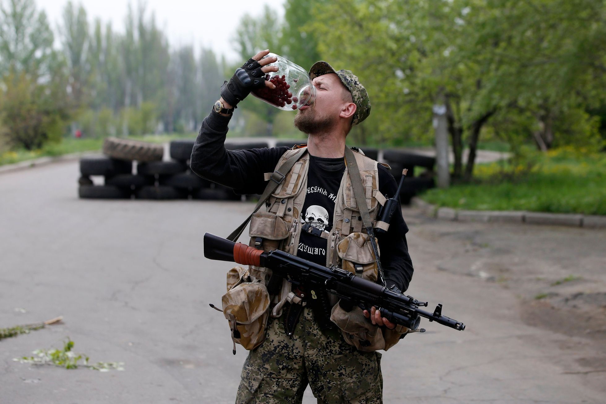 Ukrajina - Kramatorsk - ozbrojenci - separatisté