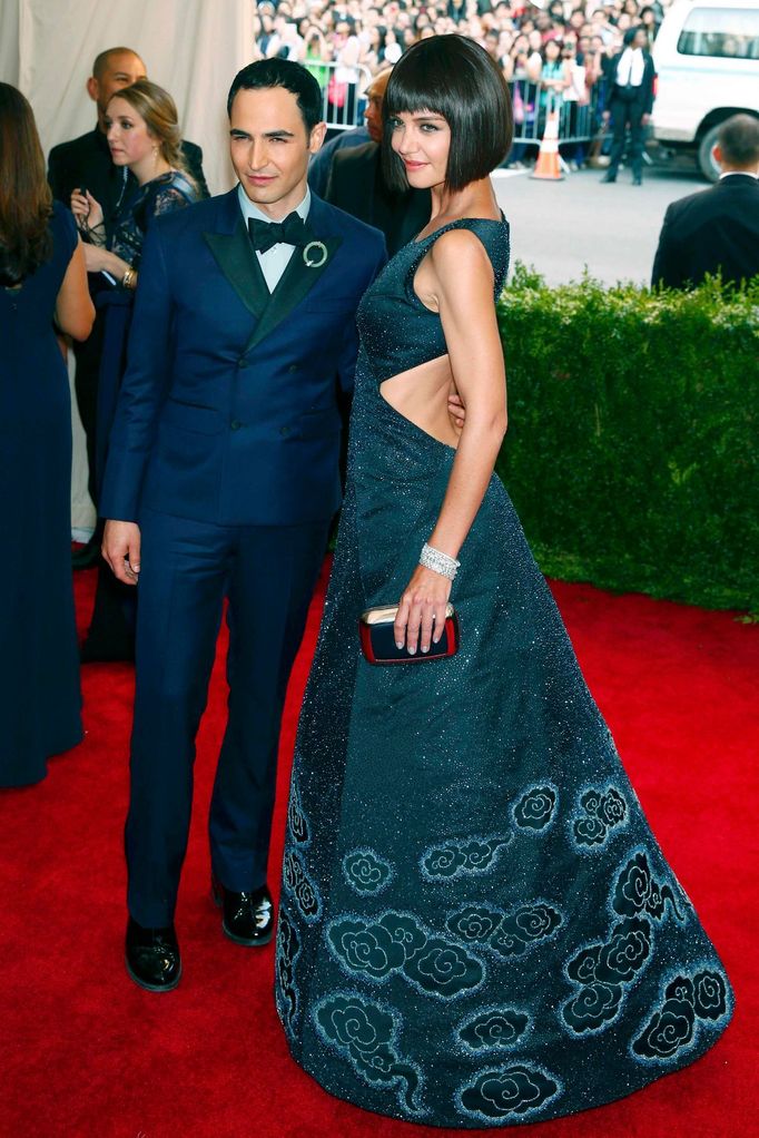 Metropolitan Museum of Art Costume Institute Gala 2015 - Katie Holmes a designer Zac Posen