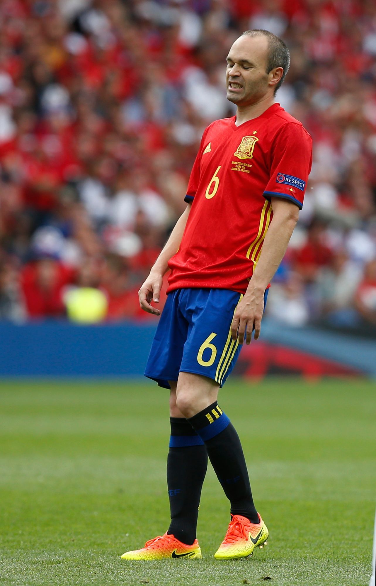 Euro 2016, Česko-Španělsko: zklamaný Andrés Iniesta