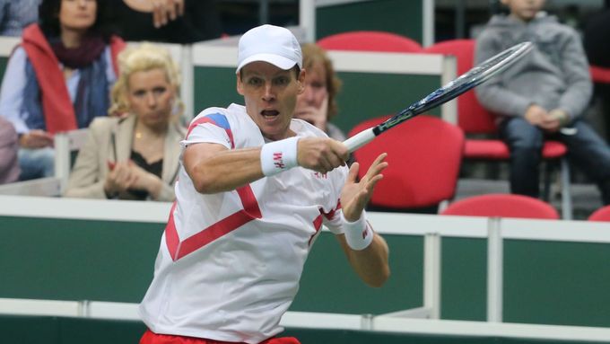 Tomáš Berdych v loňské sezoně Davis Cupu