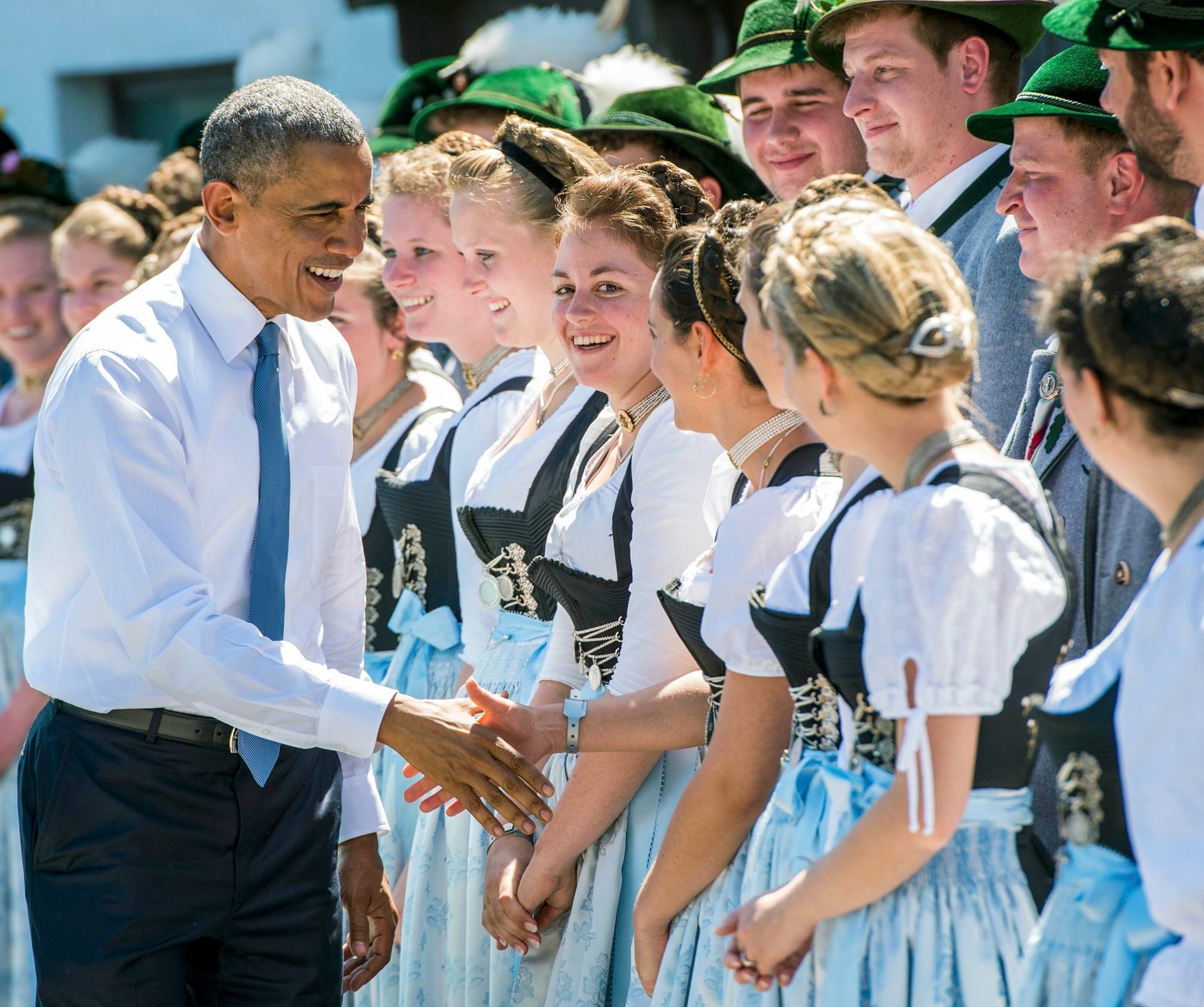 Obama - Merkelová - summit G7 - Bavorsko