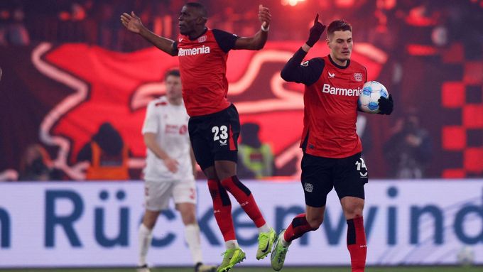 Patrik Schick v utkání proti Kolínu nad Rýnem.