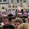 Studenti demostrovali proti státní maturitě
