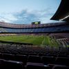 Prázdné hlediště stadionu Camp Nou v odvetném osmifinále Ligy mistrů Barcelona - Neapol