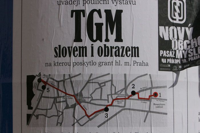 Pět zastavení s TGM v pražských ulicích